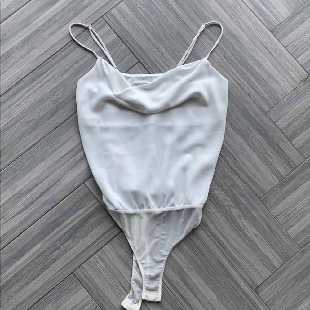 Stunning cowl neck bodysuit